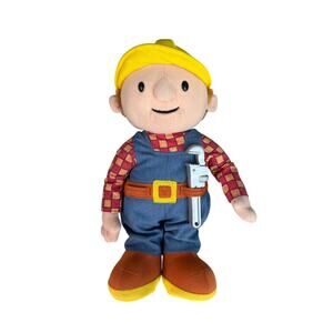 Vintage Hasbro Bob the Builder Talking Plush Doll with Wrench 12" Untested